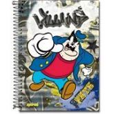 Caderno univ.capa dura 1x1 96 fls Disney Vilões 62271 Spiral